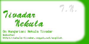 tivadar nekula business card